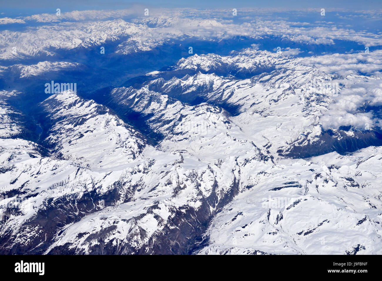 Aerial view snow capped landscape hi-res stock photography and images ...