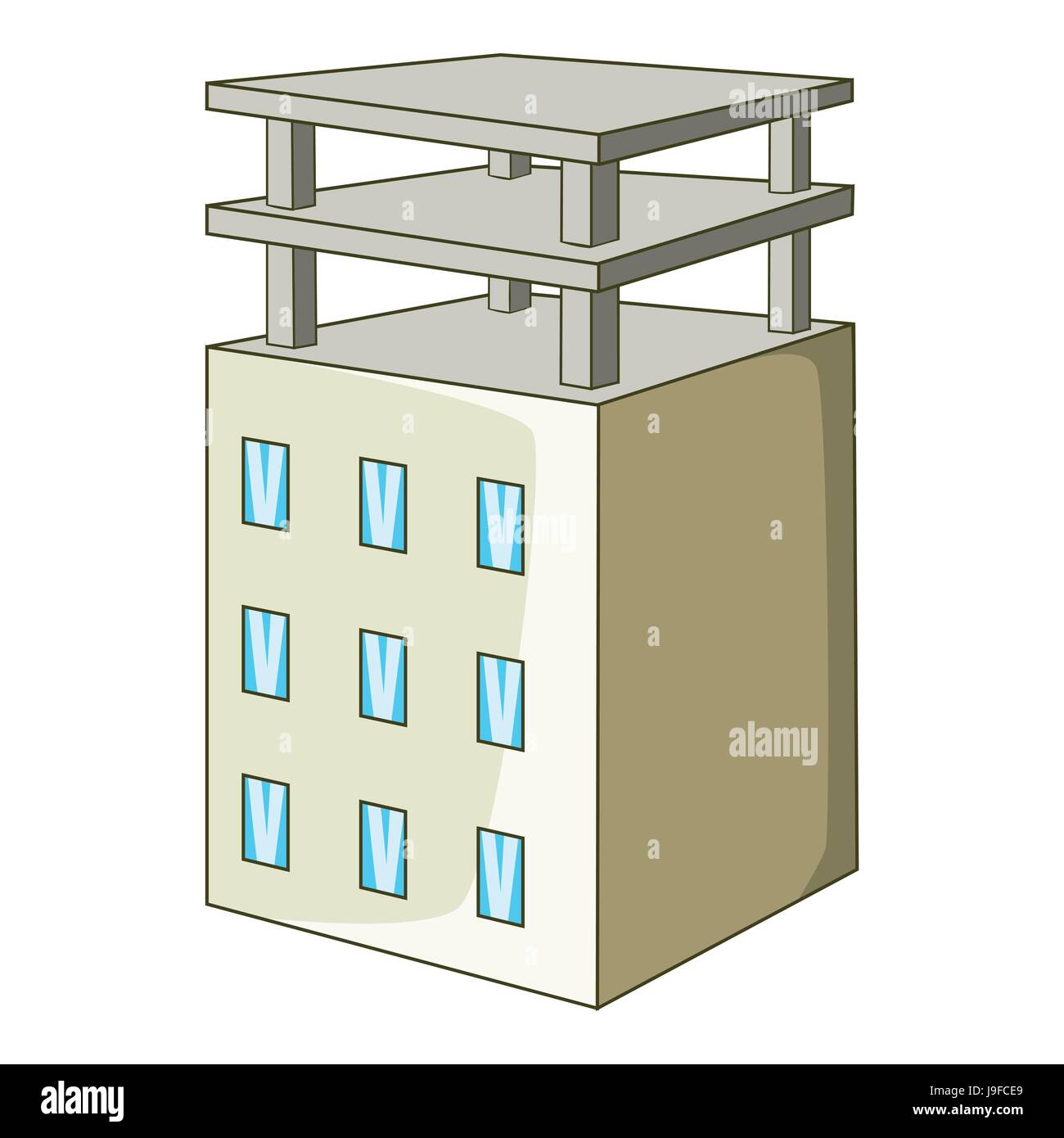 Building icon, isometric style Stock Vector Image & Art - Alamy