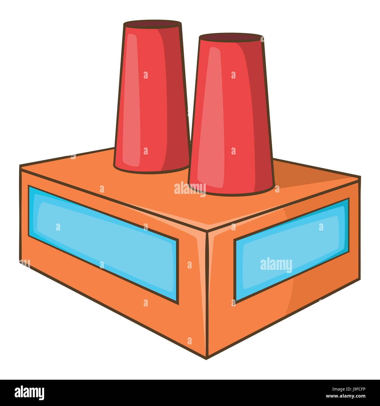 Factory icon, flat style Stock Vector Image & Art - Alamy