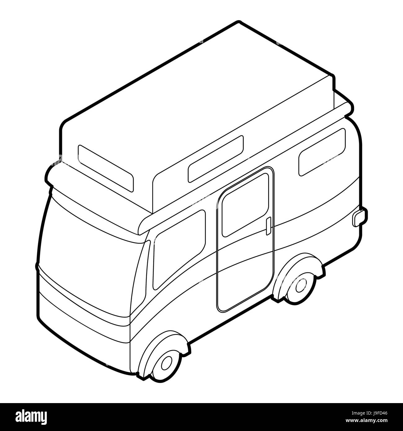 Camper van icon, isometric 3d style Stock Vector Image & Art - Alamy