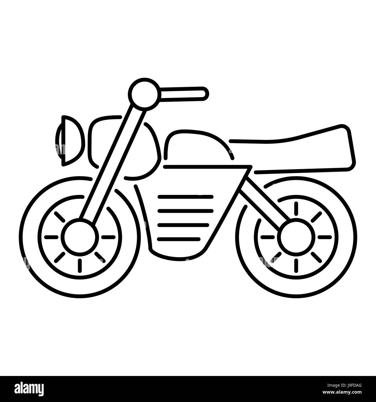 Motorcycle icon, outline style Stock Vector Image & Art - Alamy