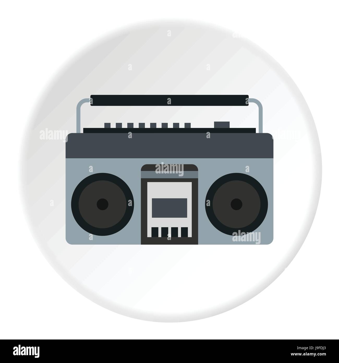 Retro tape recorder icon, flat style Stock Vector Image & Art Alamy