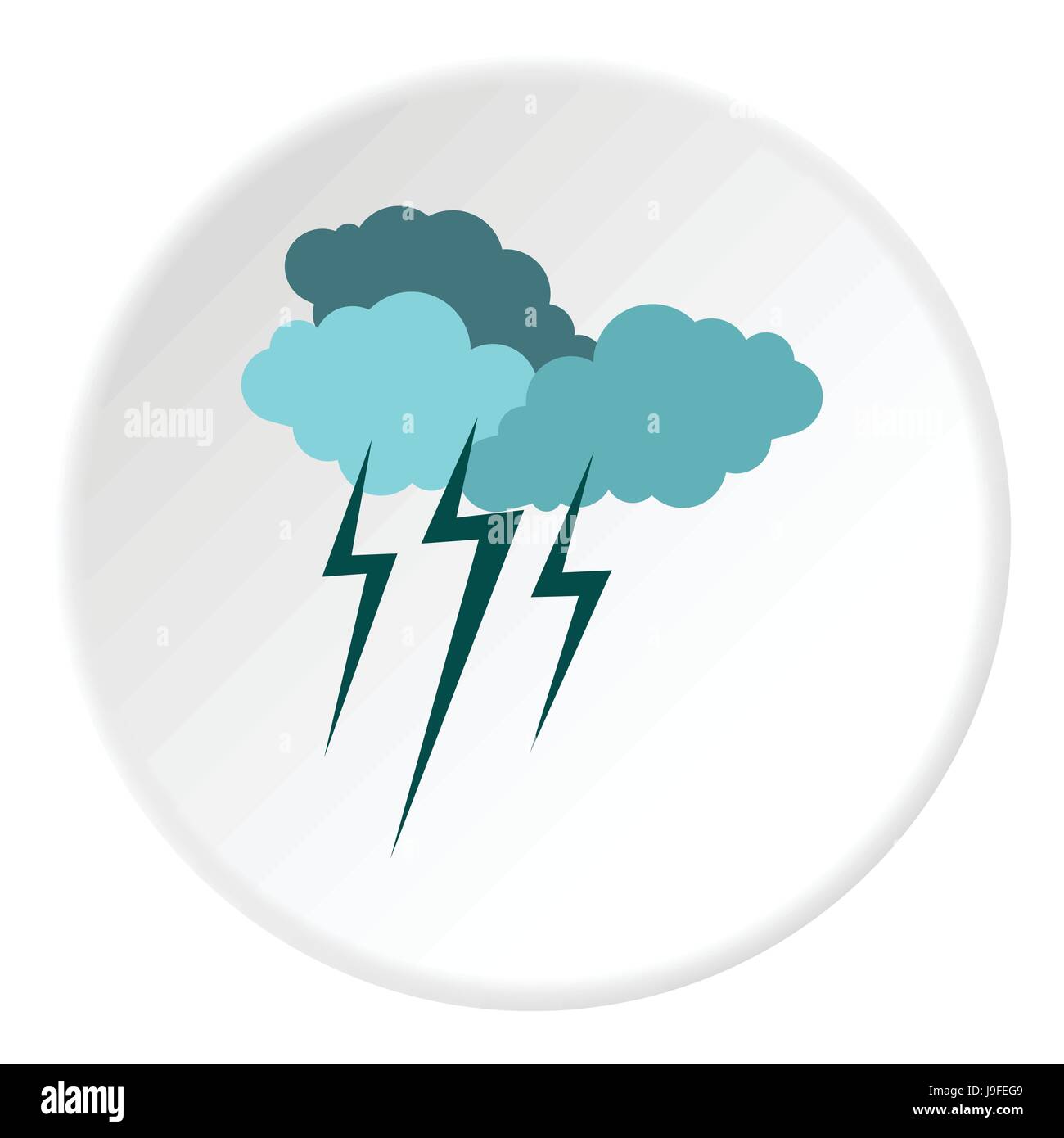 Clouds and storm icon, flat style Stock Vector Image & Art - Alamy