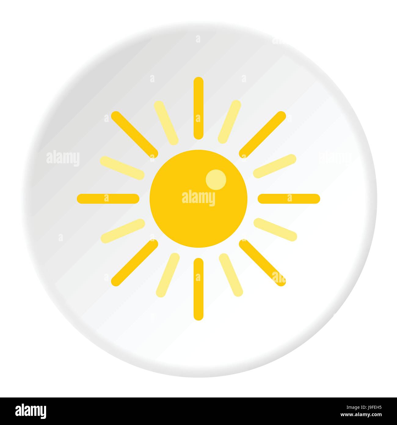 Yellow sun icon, flat style Stock Vector Image & Art - Alamy