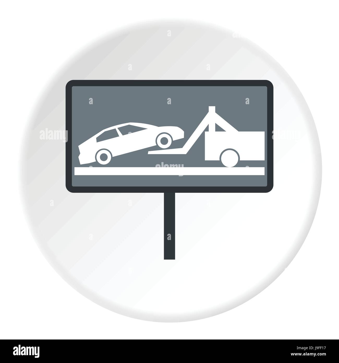 Sign evacuation cars to impound yard icon Stock Vector Image & Art - Alamy