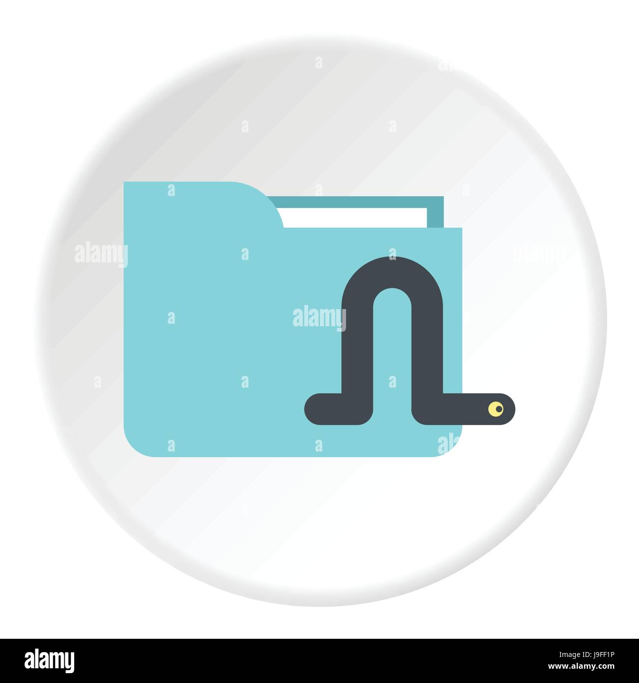 Worm in e-mail icon, flat style Stock Vector Image & Art - Alamy