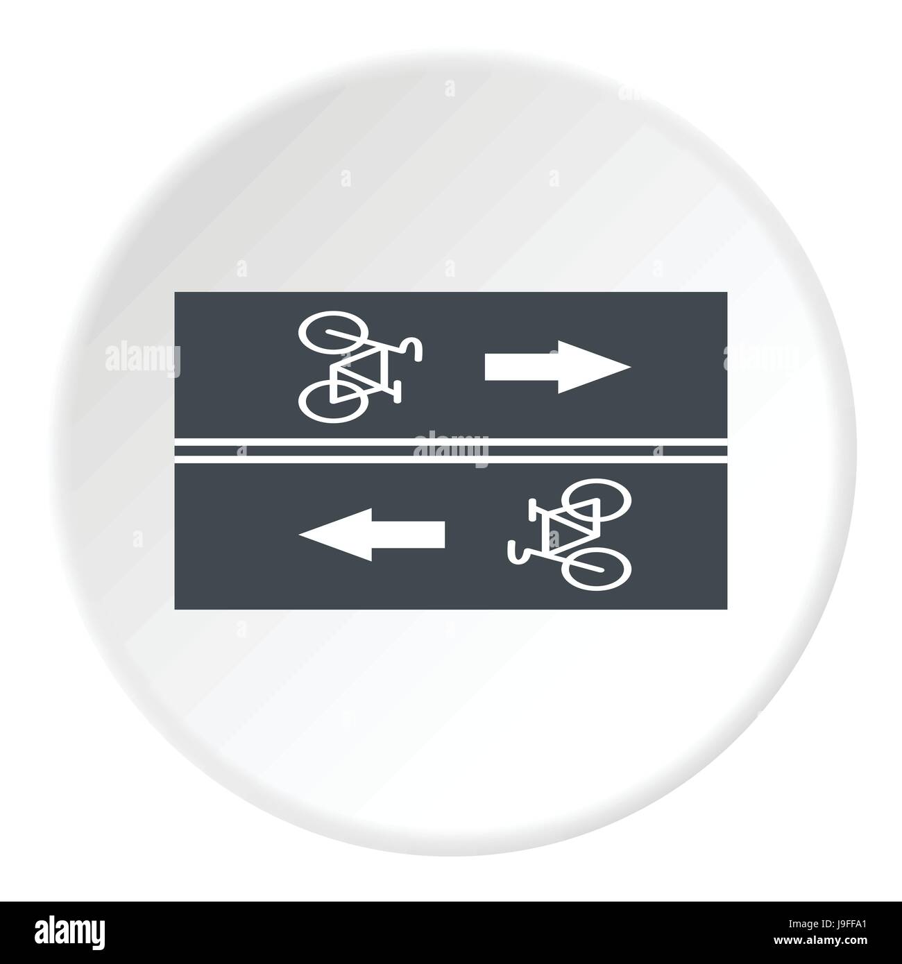 Road for cyclists icon, flat style Stock Vector Image & Art - Alamy