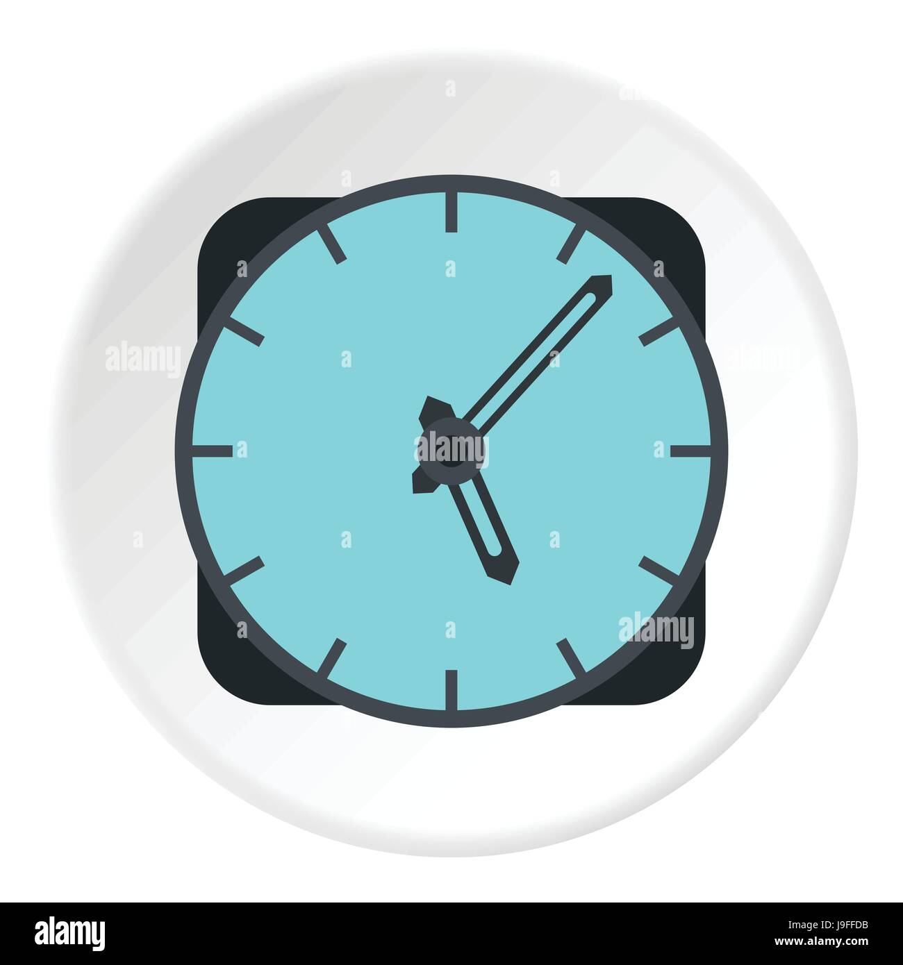 Wall mounted round clock icon, flat style Stock Vector Image & Art - Alamy