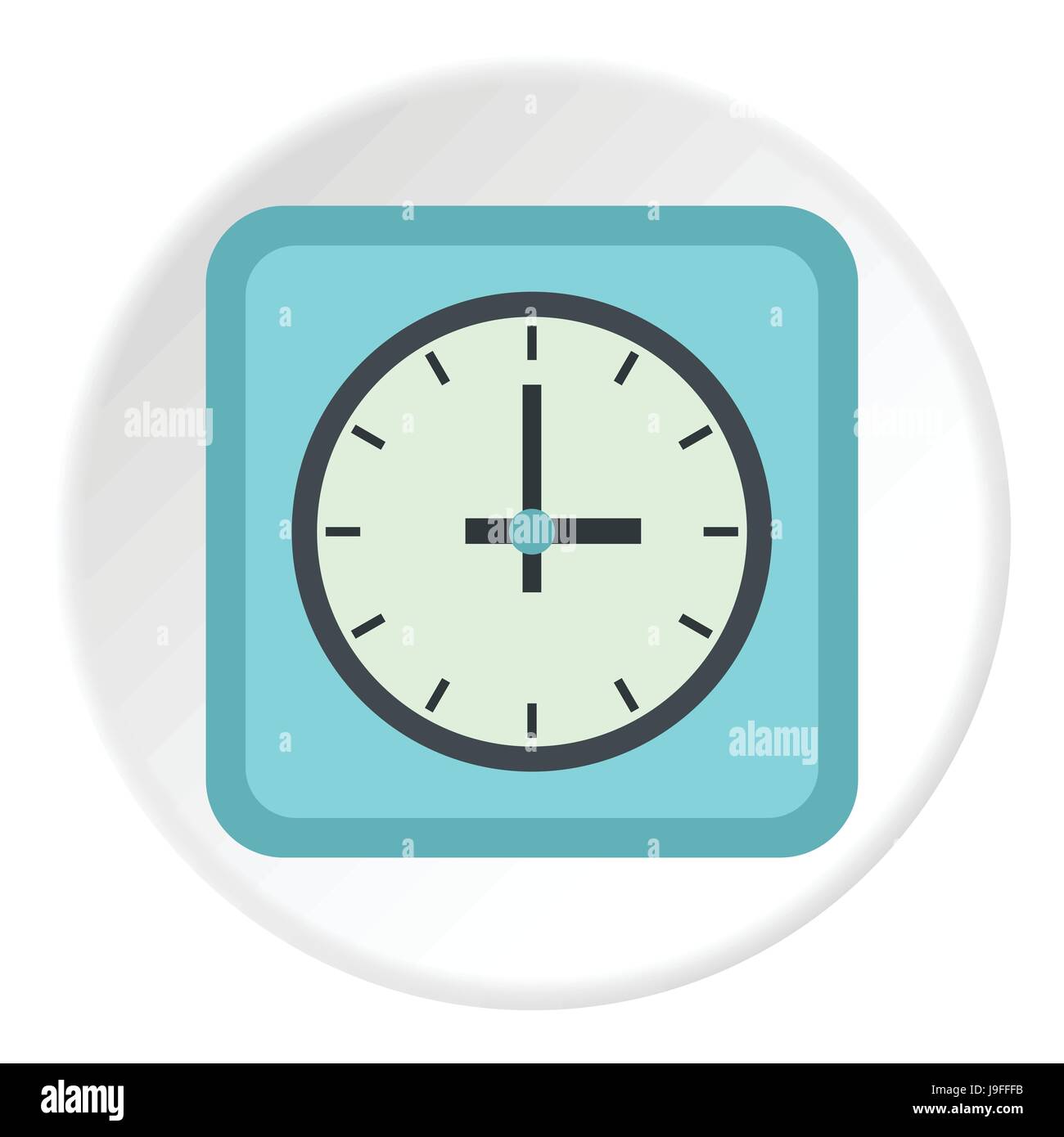 Square clock icon, flat style Stock Vector Image & Art - Alamy