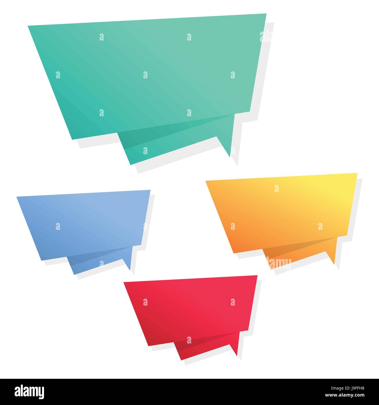 Modern Colorful speech bubbles, vector illustration Stock Vector