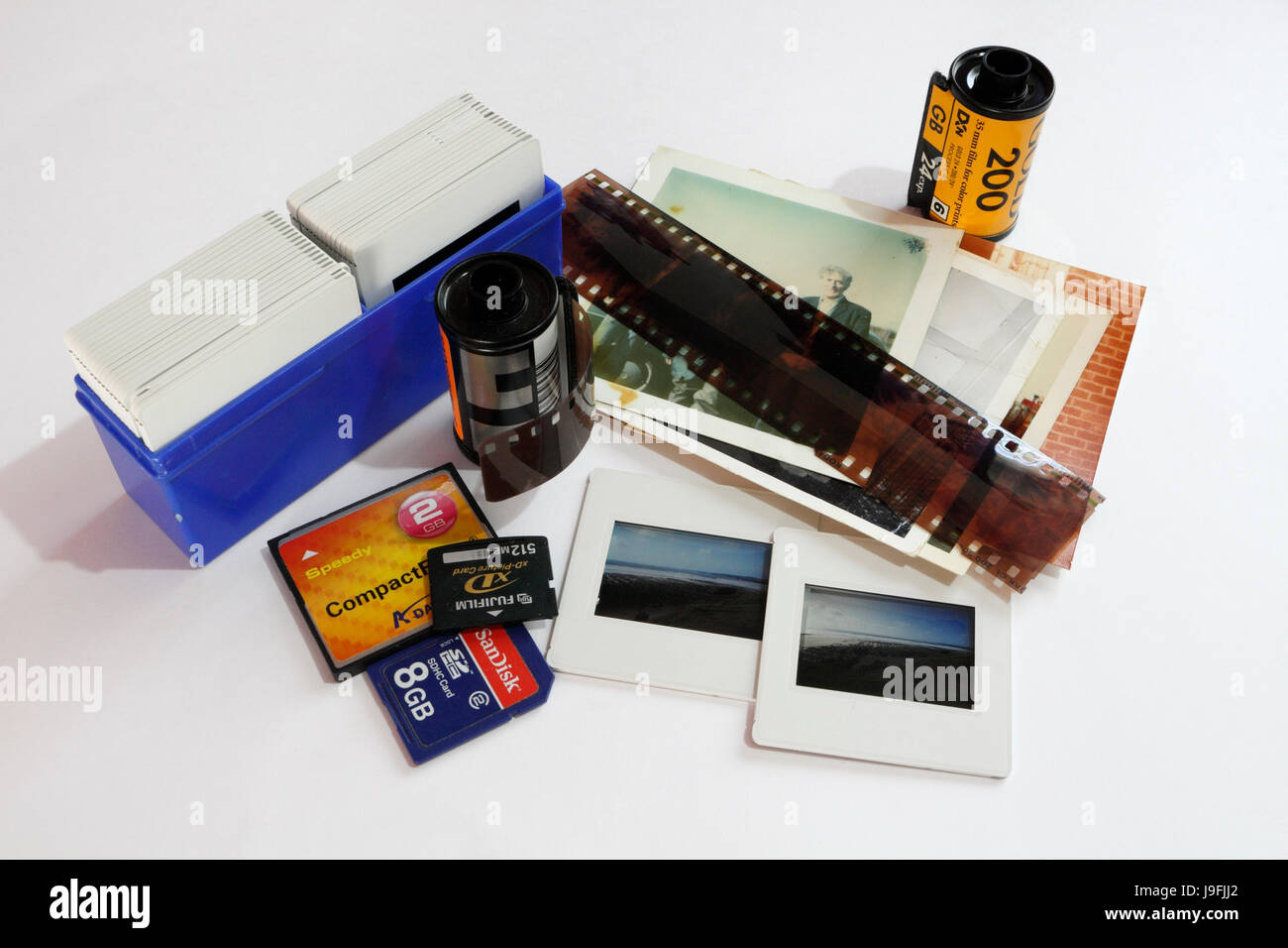 Photographs and types of image storage, film and slides Stock Photo Alamy