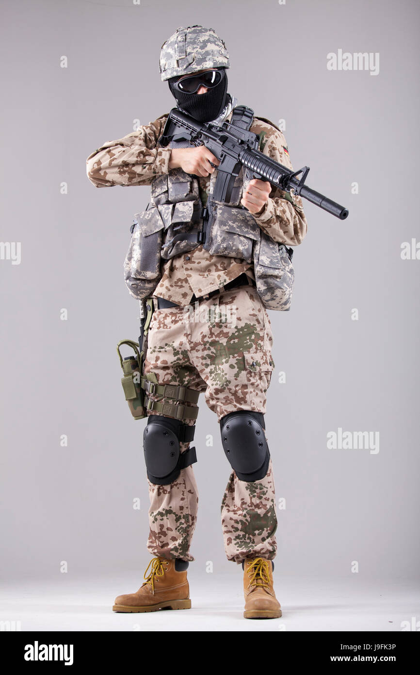 american, army, war, soldier, camouflage, military, troop, commander, danger, Stock Photo