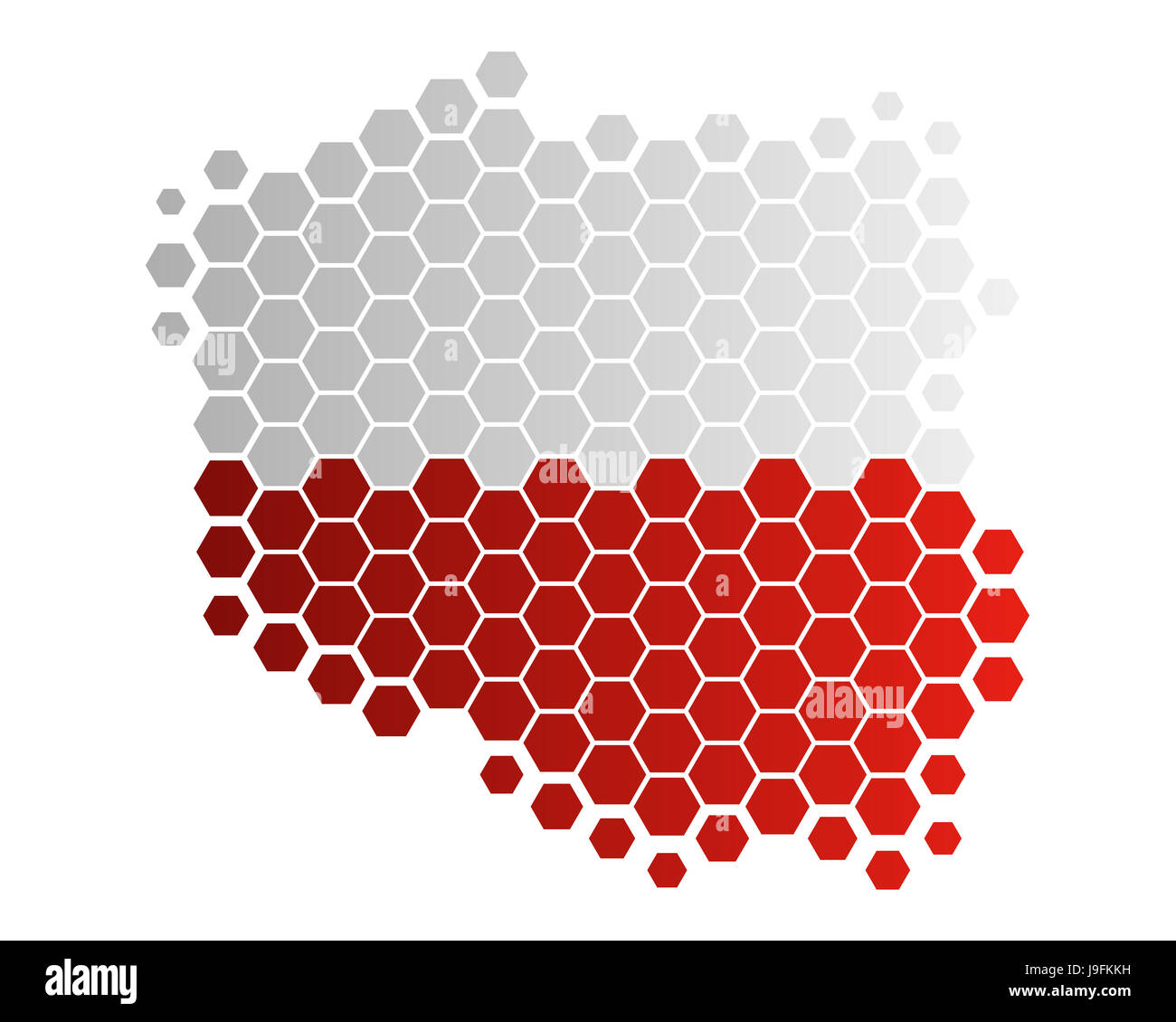 illustration, flag, poland, card, raster, geography, octagon, polygon ...