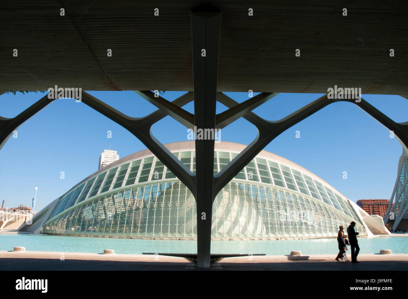 L'Hemisferic, by Santiago Calatrava. City of Arts and Sciences, Valencia, Spain. Stock Photo