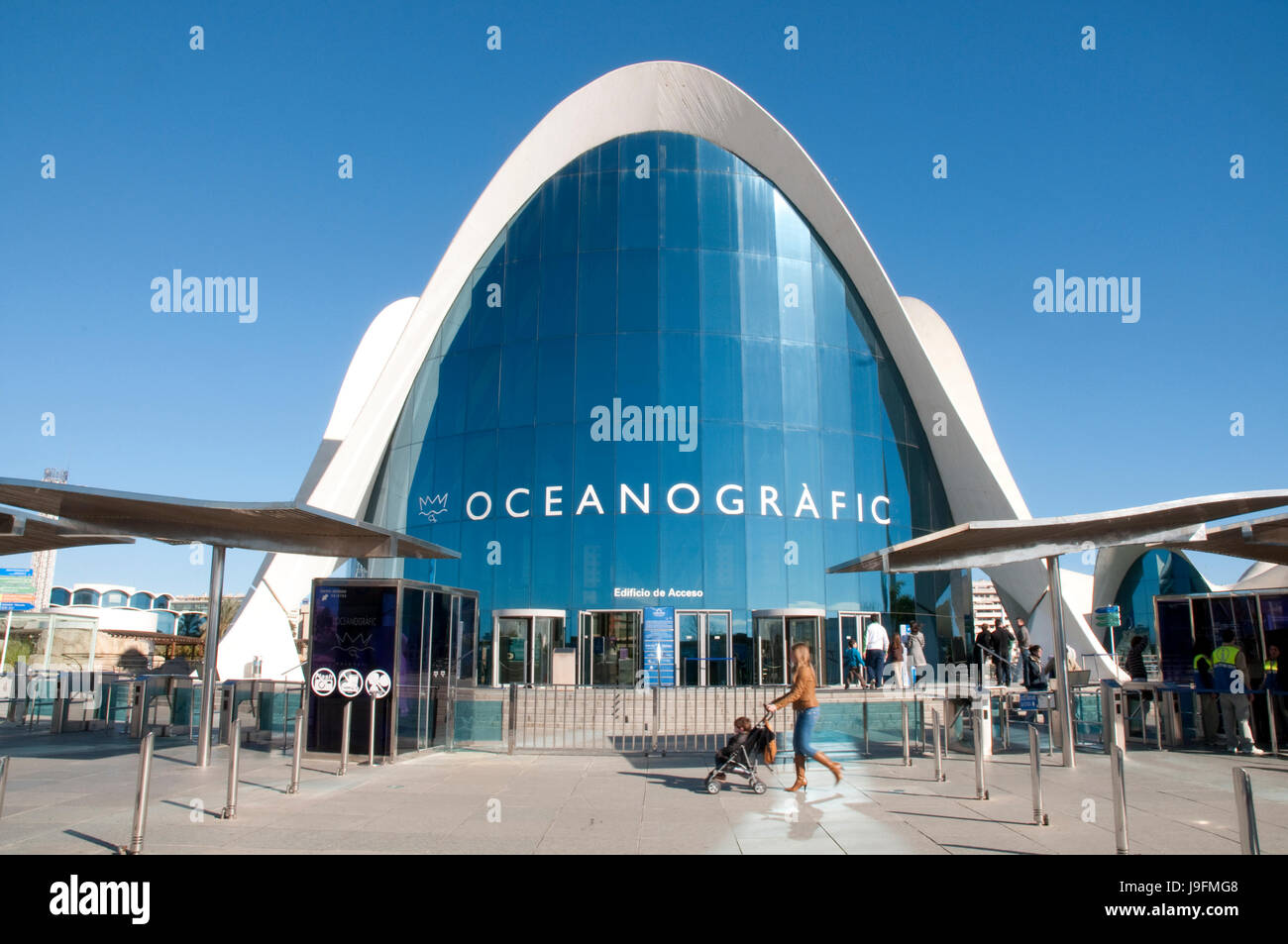 L'Oceanografic, by Felix Candela. City of Arts and Sciences, Valencia, Spain. Stock Photo