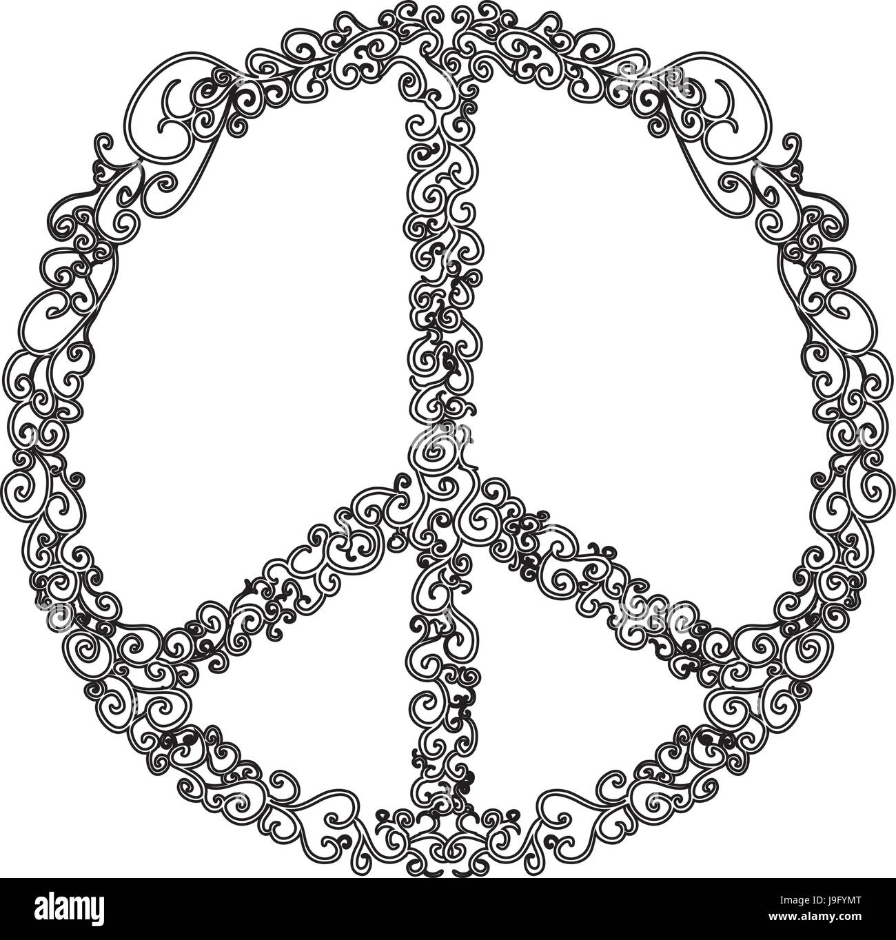 Peace and love symbol Stock Vector Image & Art Alamy