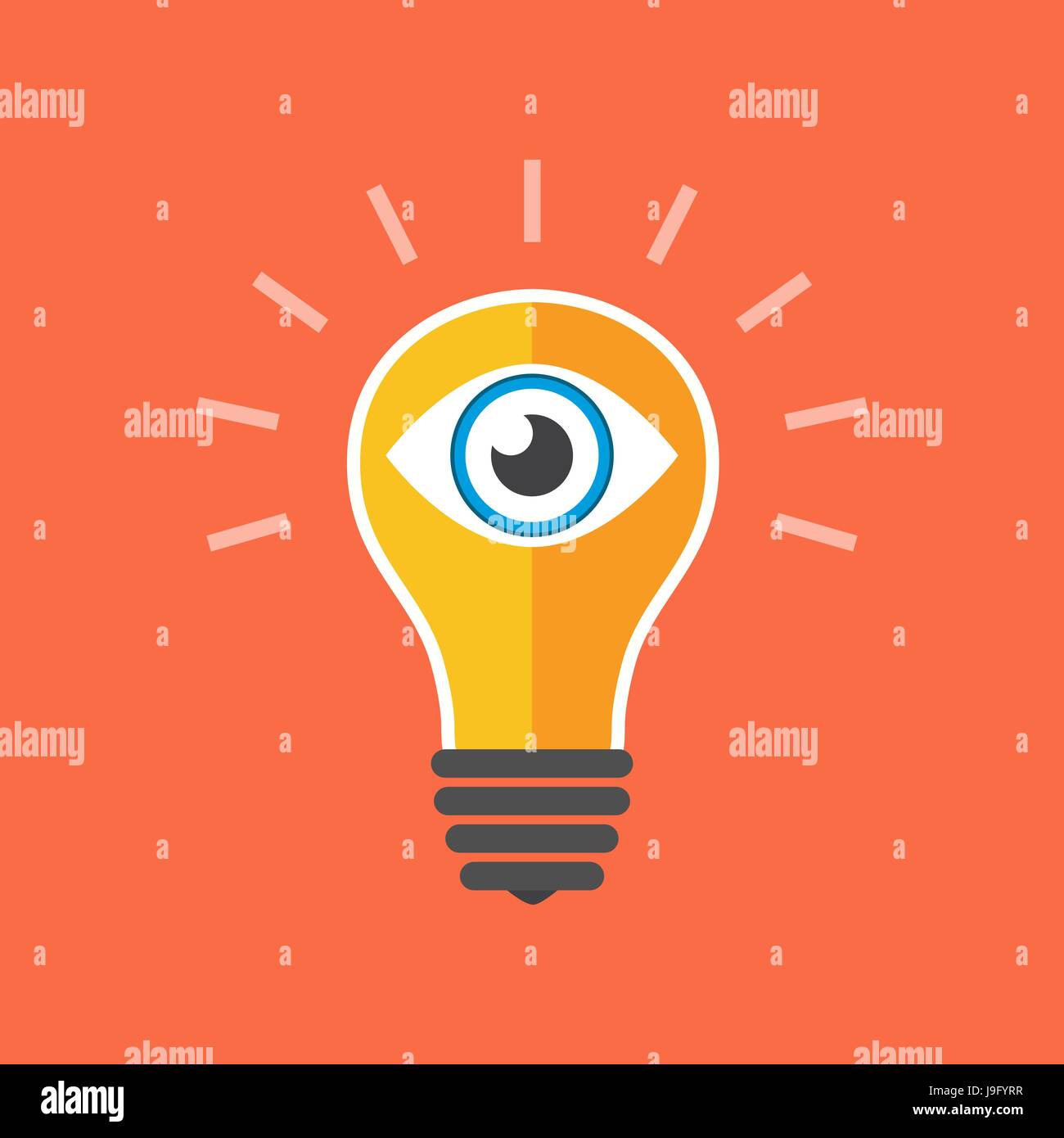Vision concept. Flat design. Isolated on color background Stock Vector ...