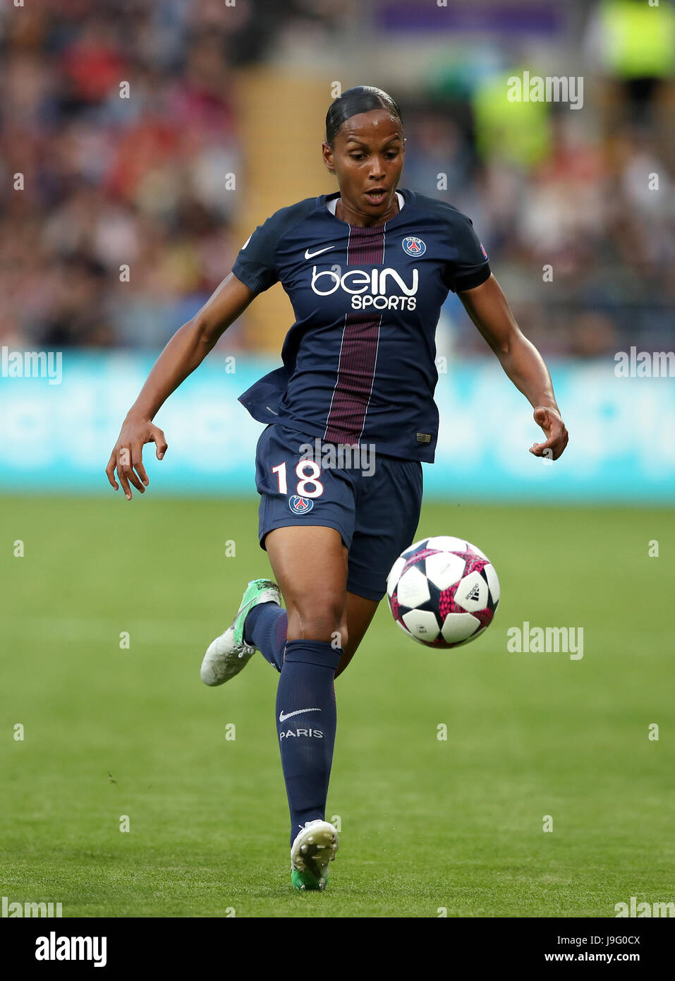 Paris SaintGermain's MarieLaure Delie during the UEFA Women's