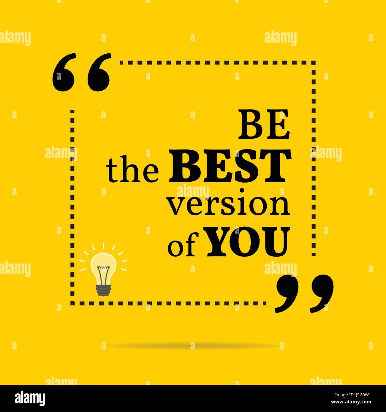 Inspirational motivational quote. Be the best version of you. Simple trendy design. Stock Vector