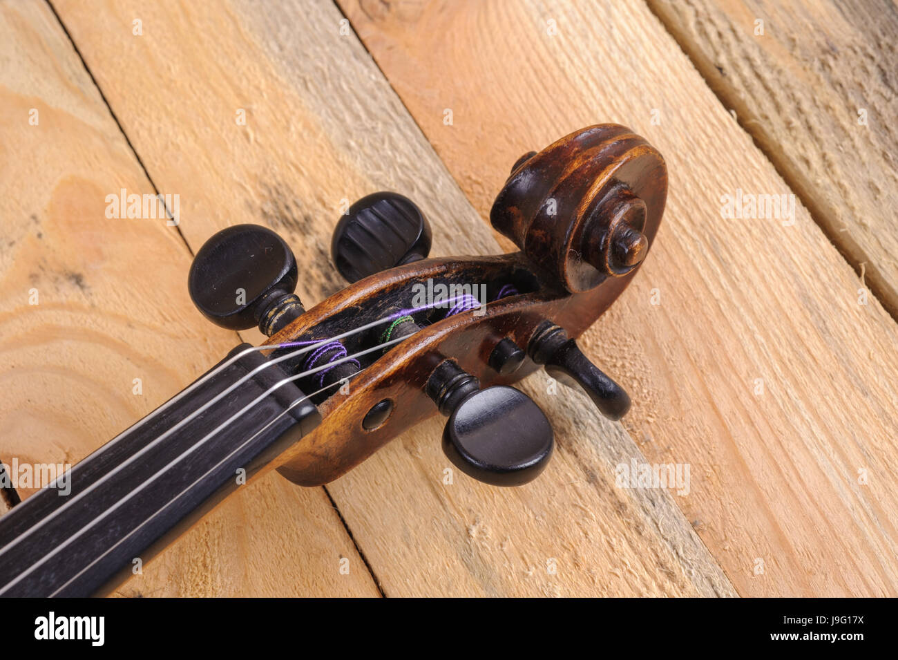 one violin image .old brown stringed wooden instrument isolated on the ...