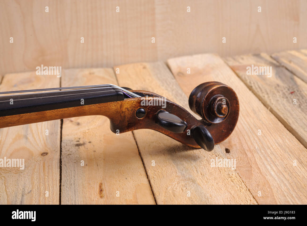 one violin image .old brown stringed wooden instrument isolated on the ...