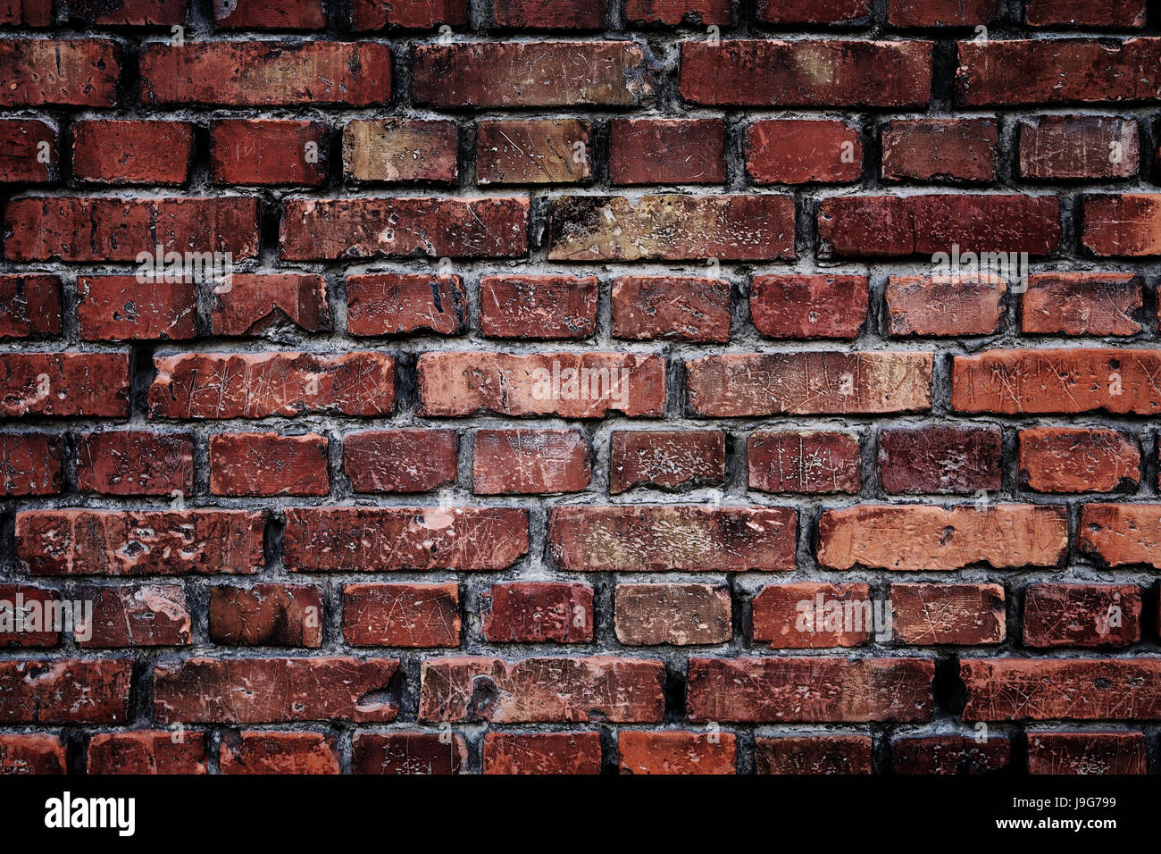 Old brick wall close-up, red Stock Photo - Alamy