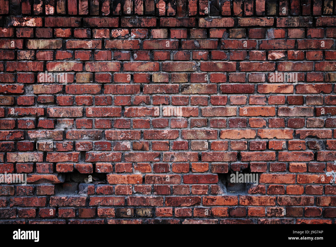 Old brick wall close-up, red Stock Photo - Alamy