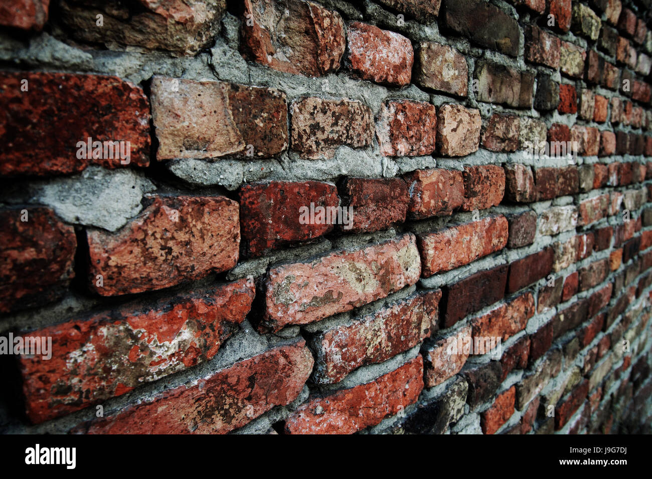 Old brick wall close-up, red Stock Photo - Alamy
