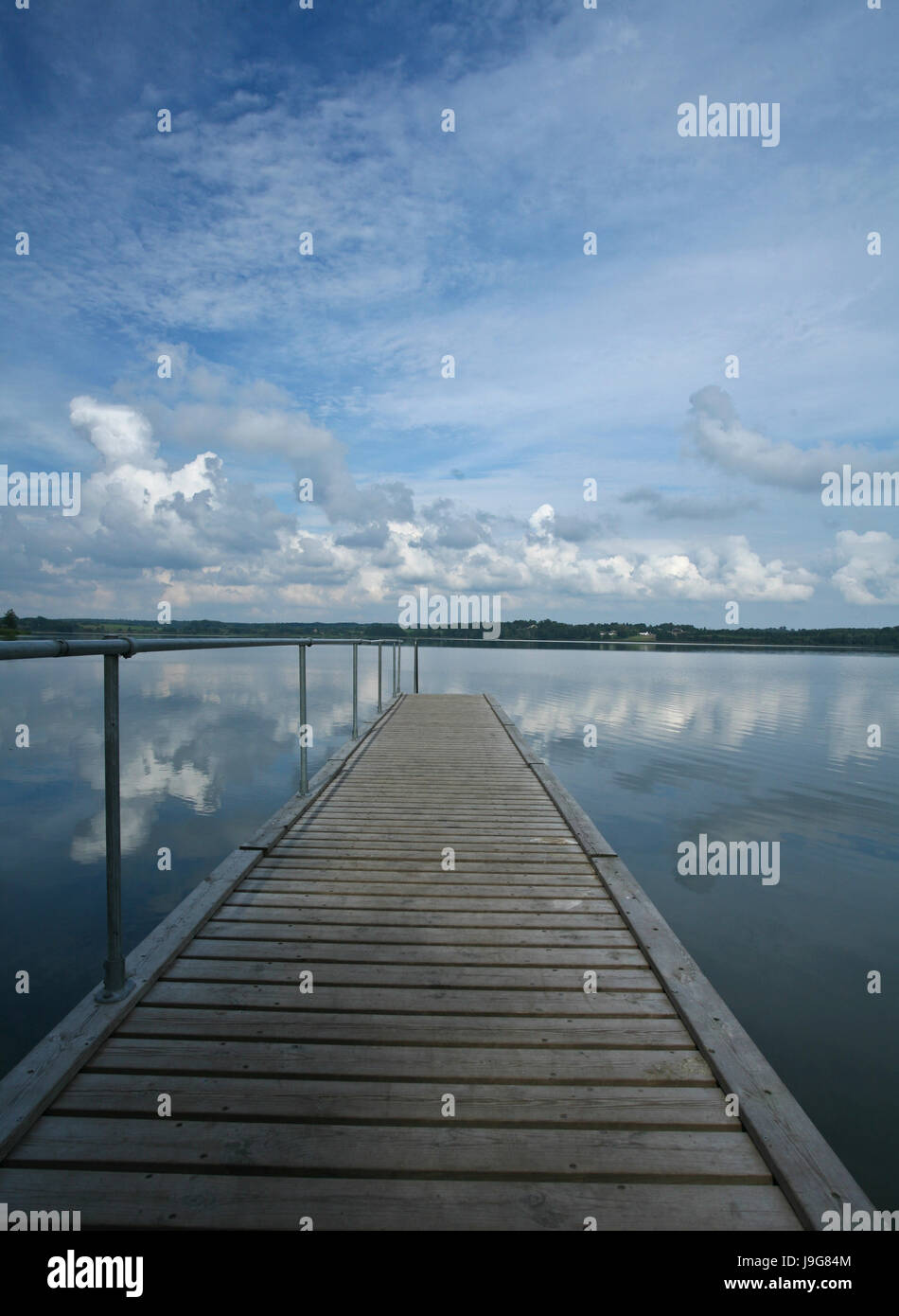 View on a beautiful  lake landscape  in scandinavia in denmark Stock Photo