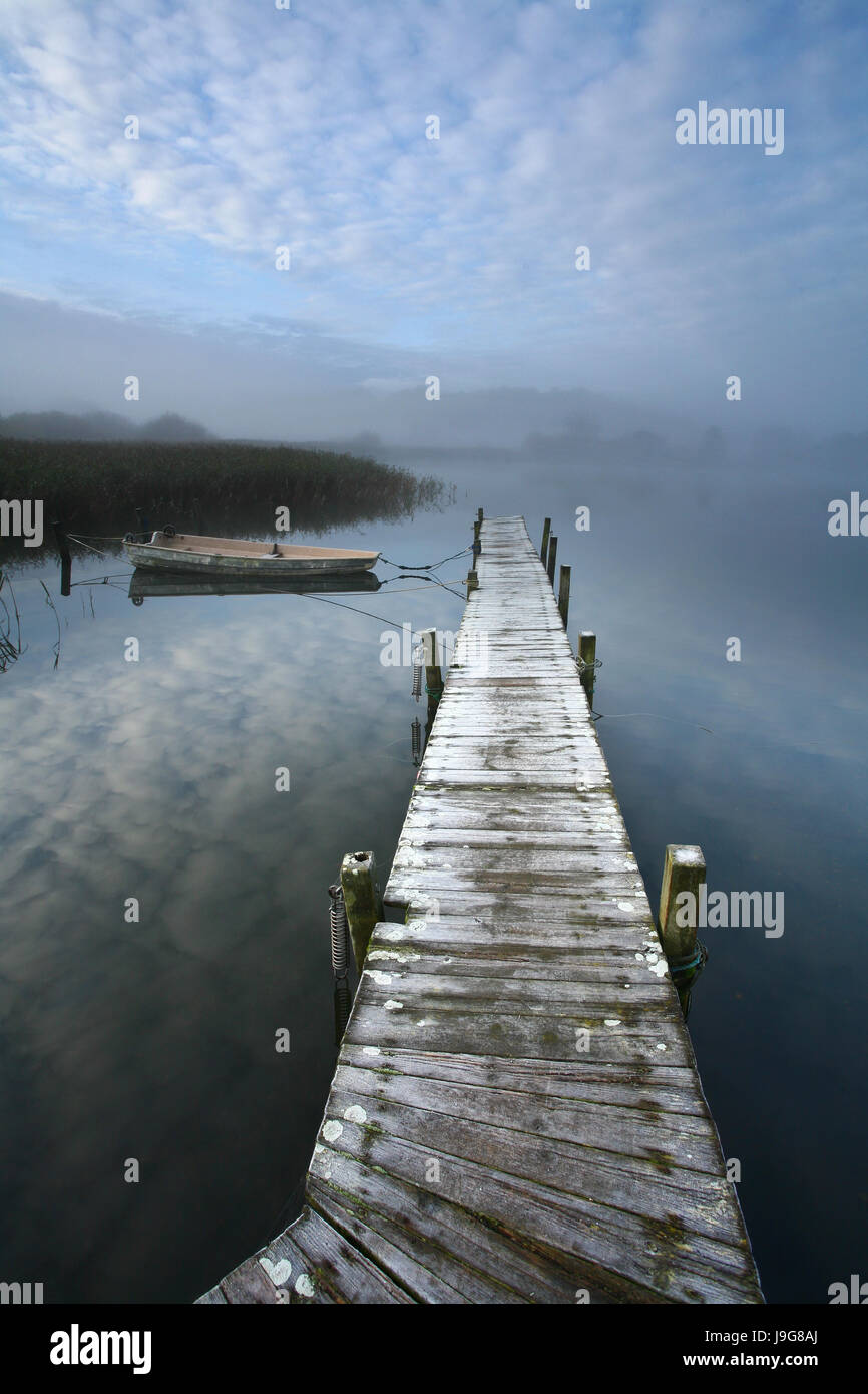View on a beautiful  lake landscape  in scandinavia in denmark Stock Photo