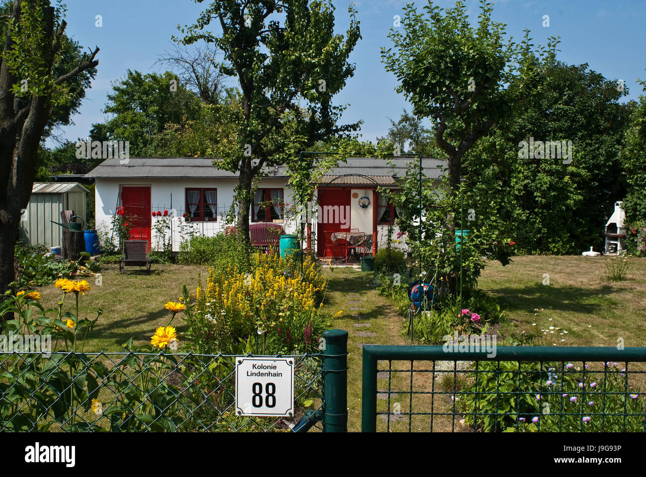 Allotment garden in Berlin. Often called Schrebergarten (German) or