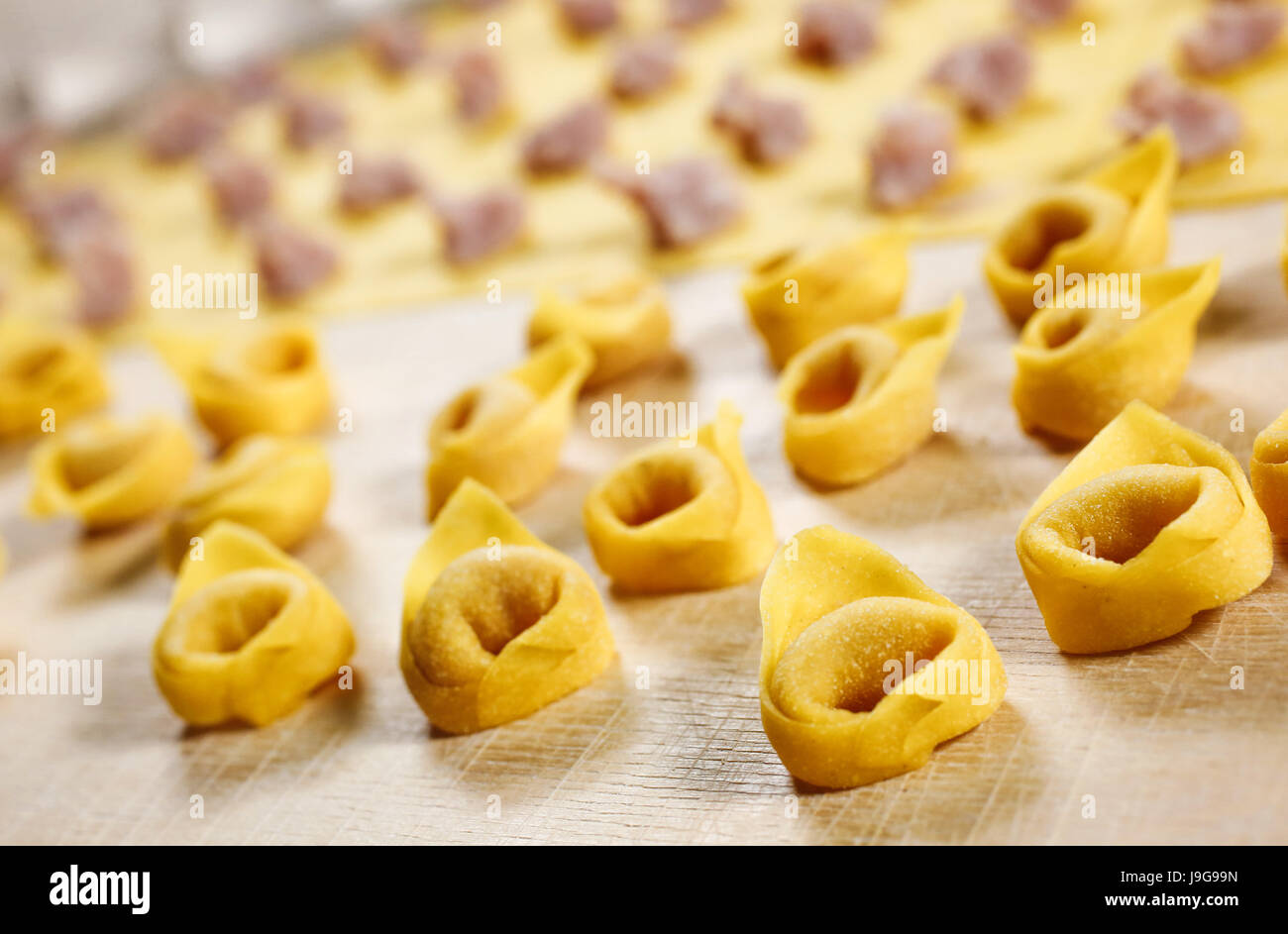 Tortellini. Italian homemade stuffed pasta made with fresh pasta
