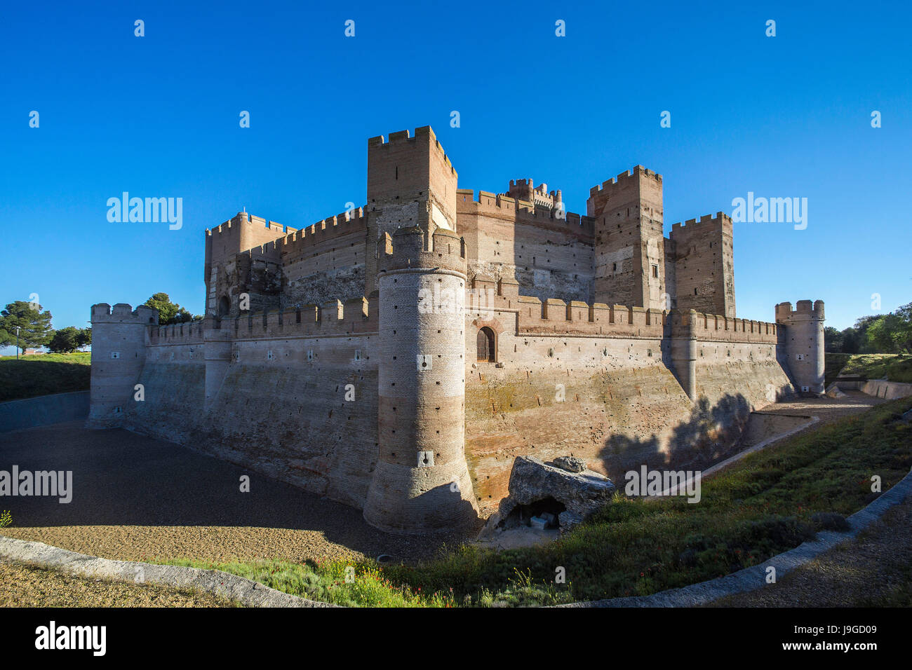 Spain, Castilla Leon Community, Valladolid Province, Medina del Campo City, La Mota Castle, XII Century, Stock Photo