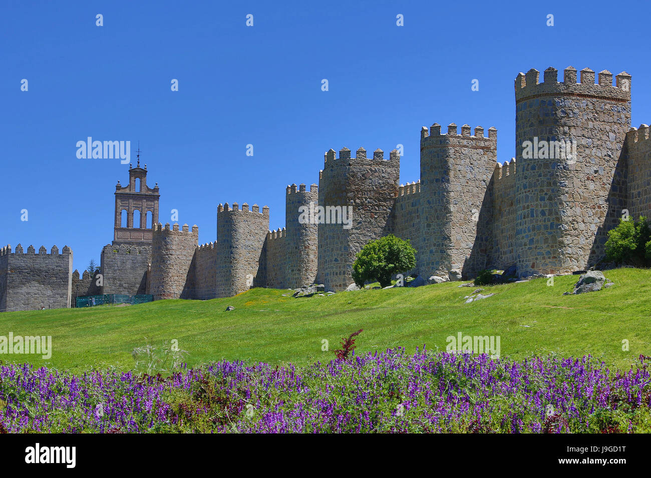 Spain, Castilla Leon Community, Avila City, Northern City Walls, Stock Photo