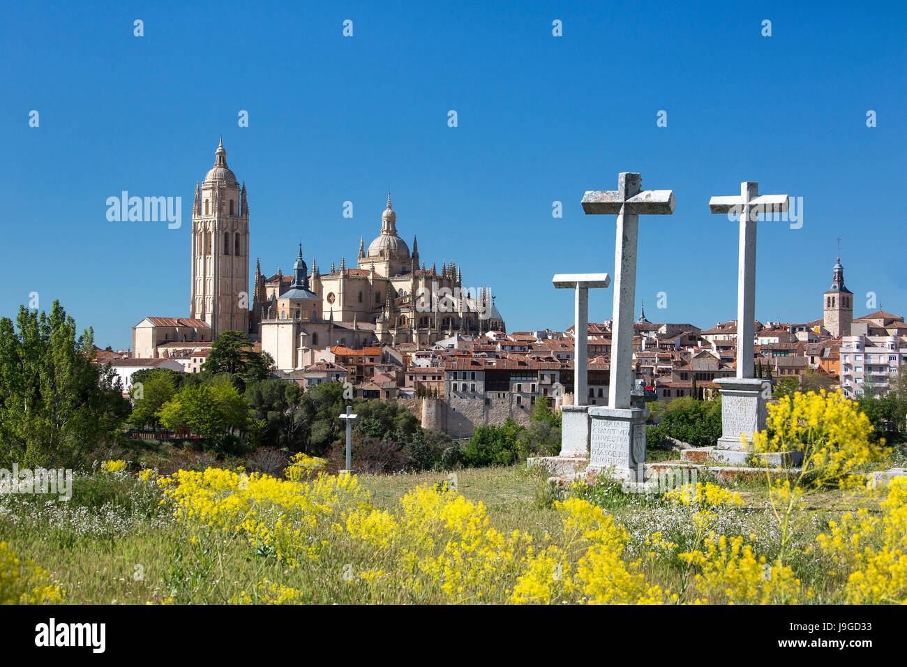 Spain, Castilla Leon Community, Segovia City, The Cathedral, Stock Photo