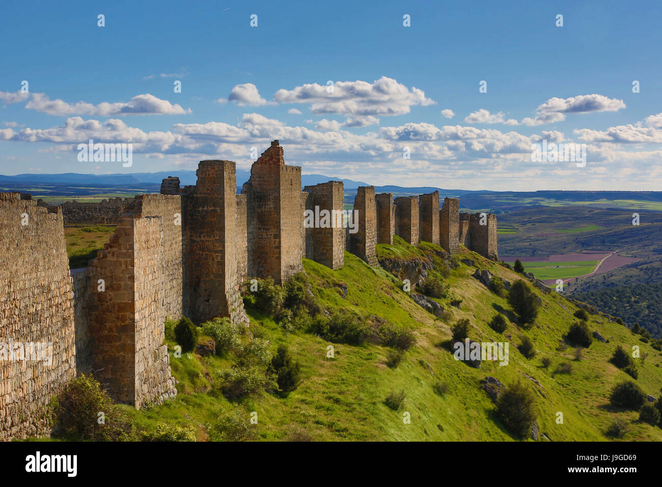 Spain, Castilla Leon Community, Soria Province, Gormaz Castle, Stock Photo