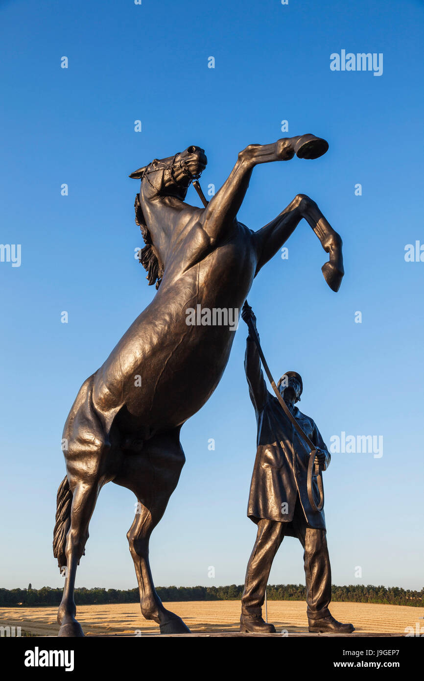 England, East Anglia, Suffolk, Newmarket, Newmarket Stallion Statue