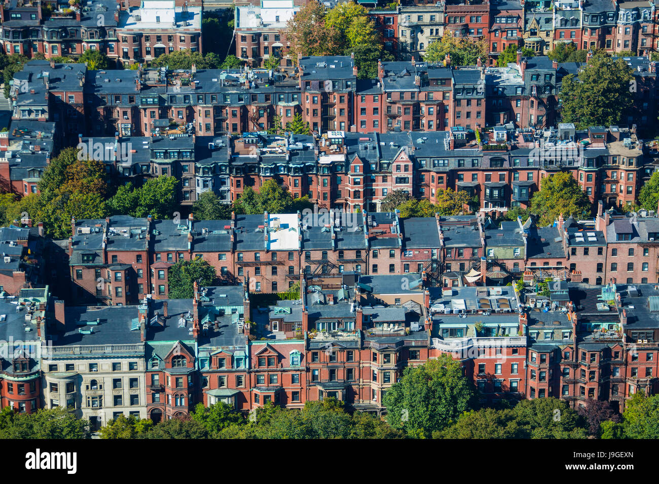 USA, Massachusetts, Boston City, Back Bay District Stock Photo