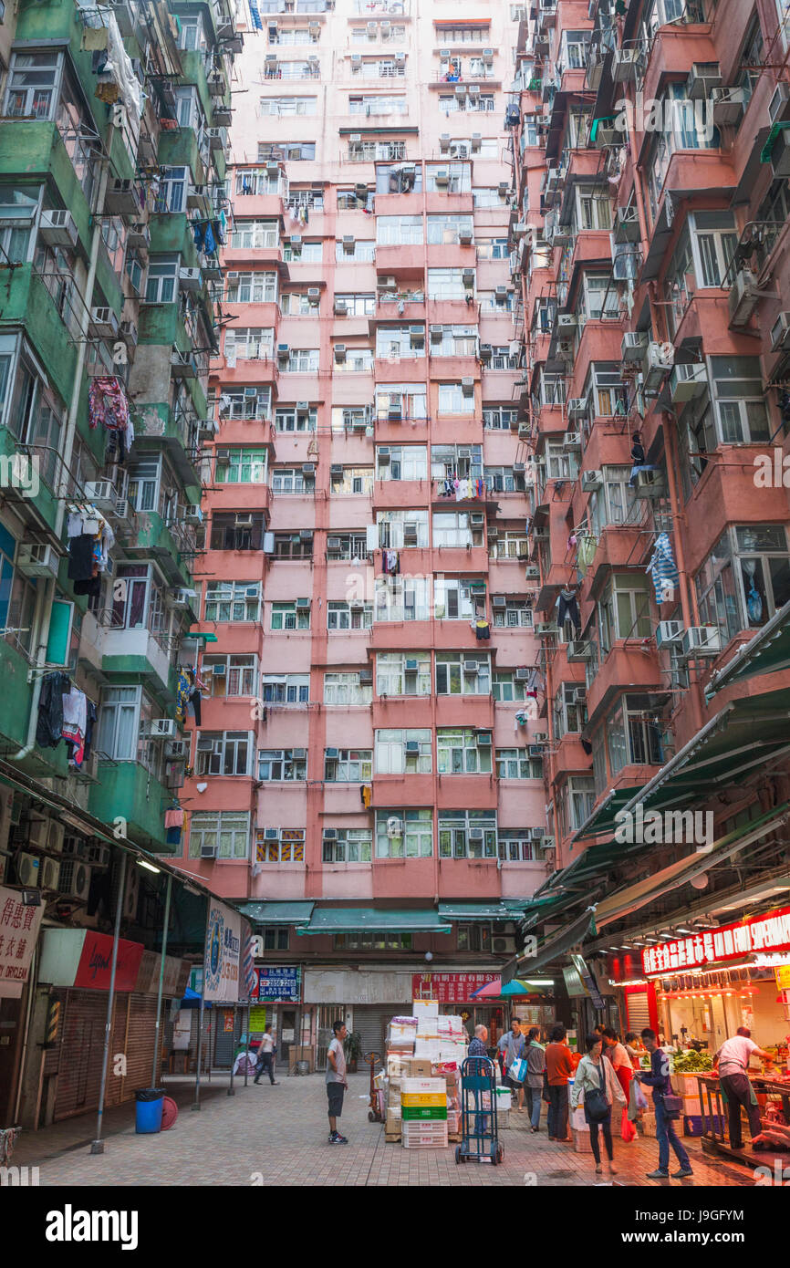 China, Hong Kong, Quarry Bay, Apartment Block Stock Photo Alamy