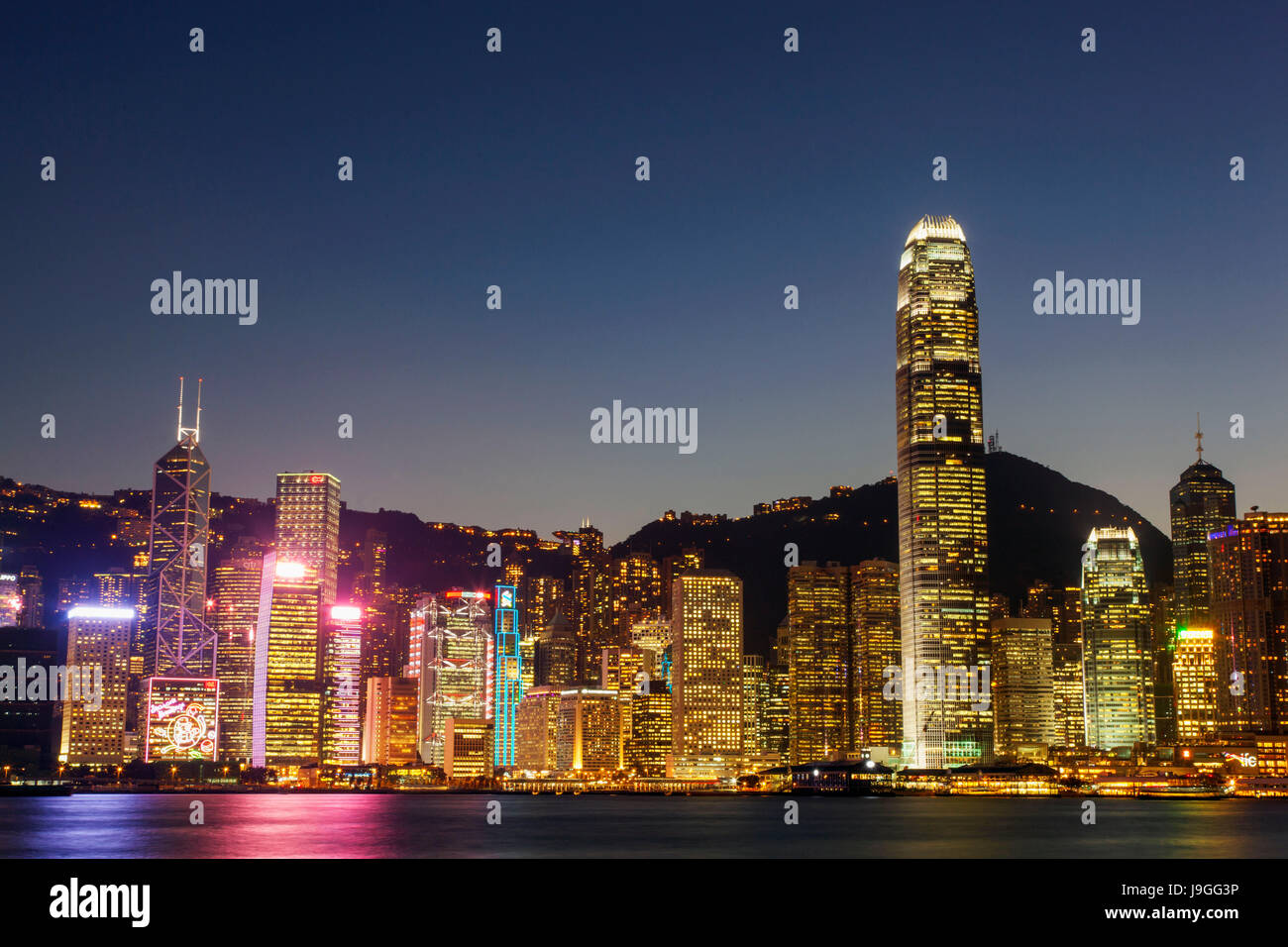 China, Hong Kong, Skyline Stock Photo
