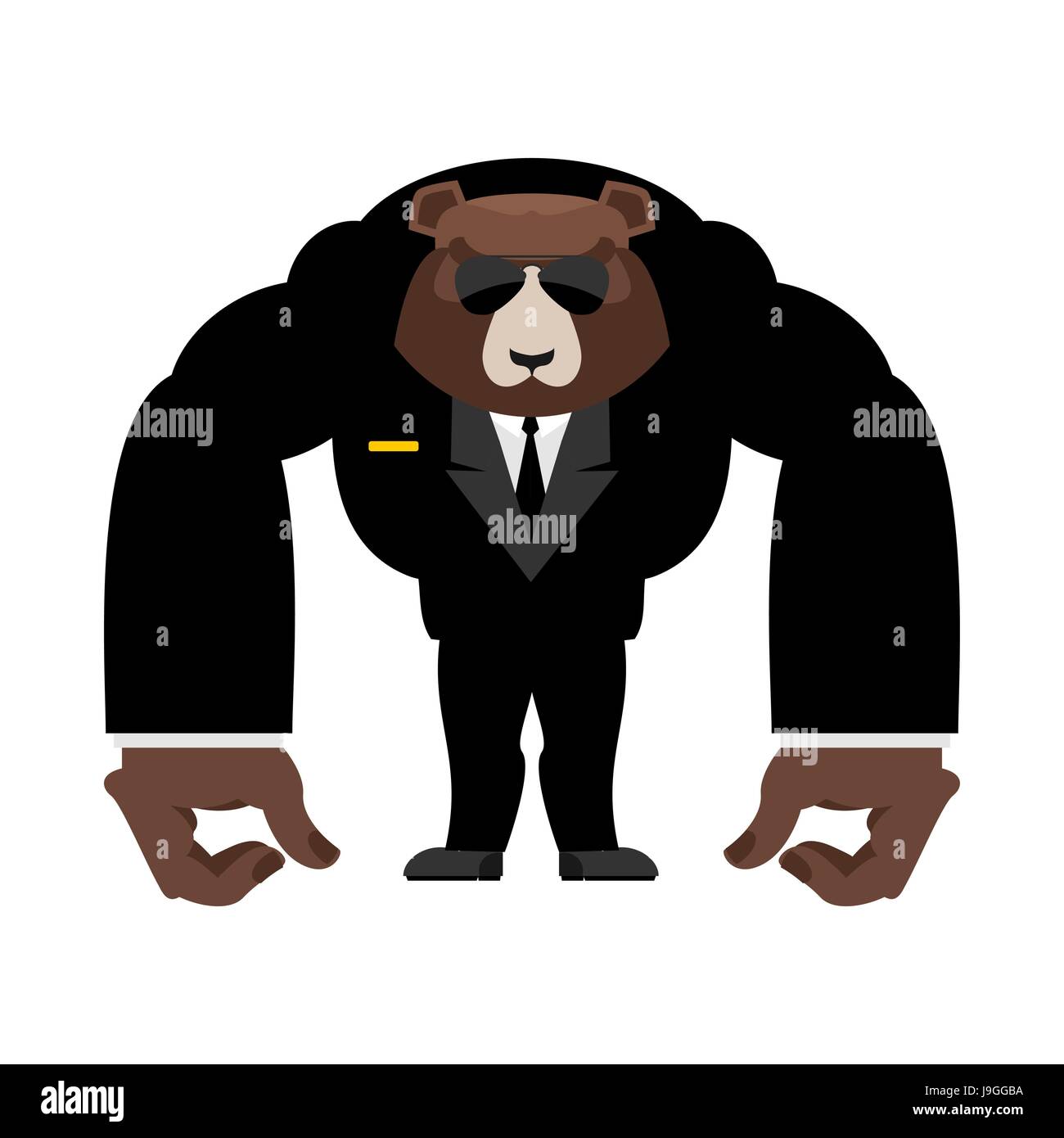 Grizzly bear standing guard Cut Out Stock Images & Pictures Alamy