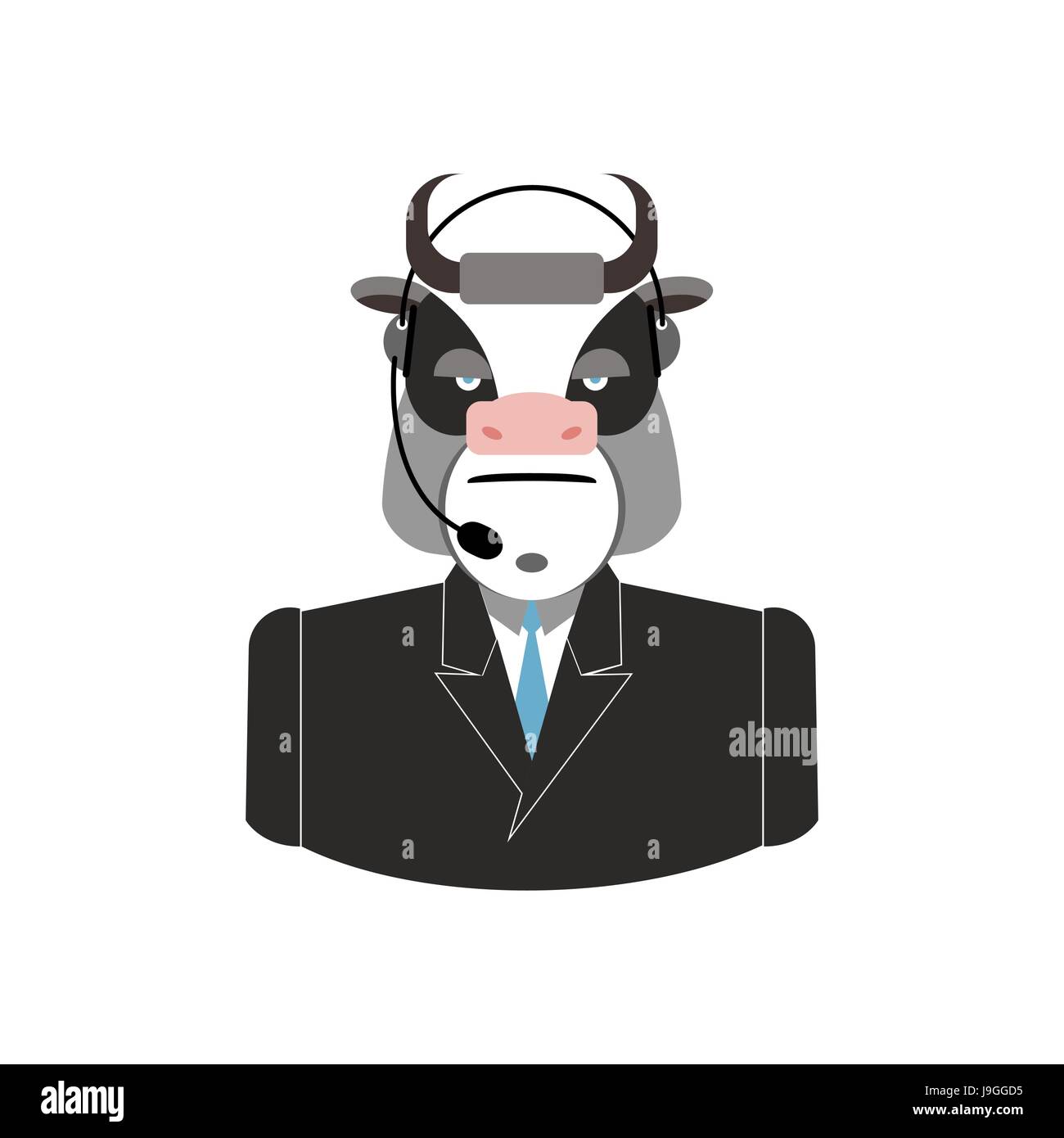 Farm call center Cow with headset Bull feedback operator with farm clients Customer Service Farm call center Cow with headset Bull feedback operator with farm clients Customer Service