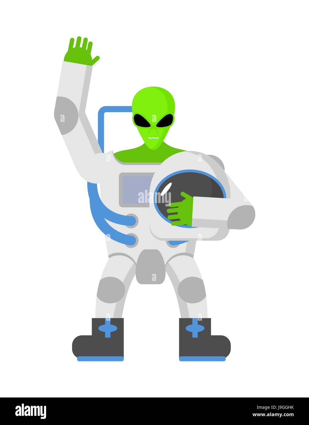 Alien in space suit. UFO replaced astronaut. Space invader Stock Vector Image & Art Alamy