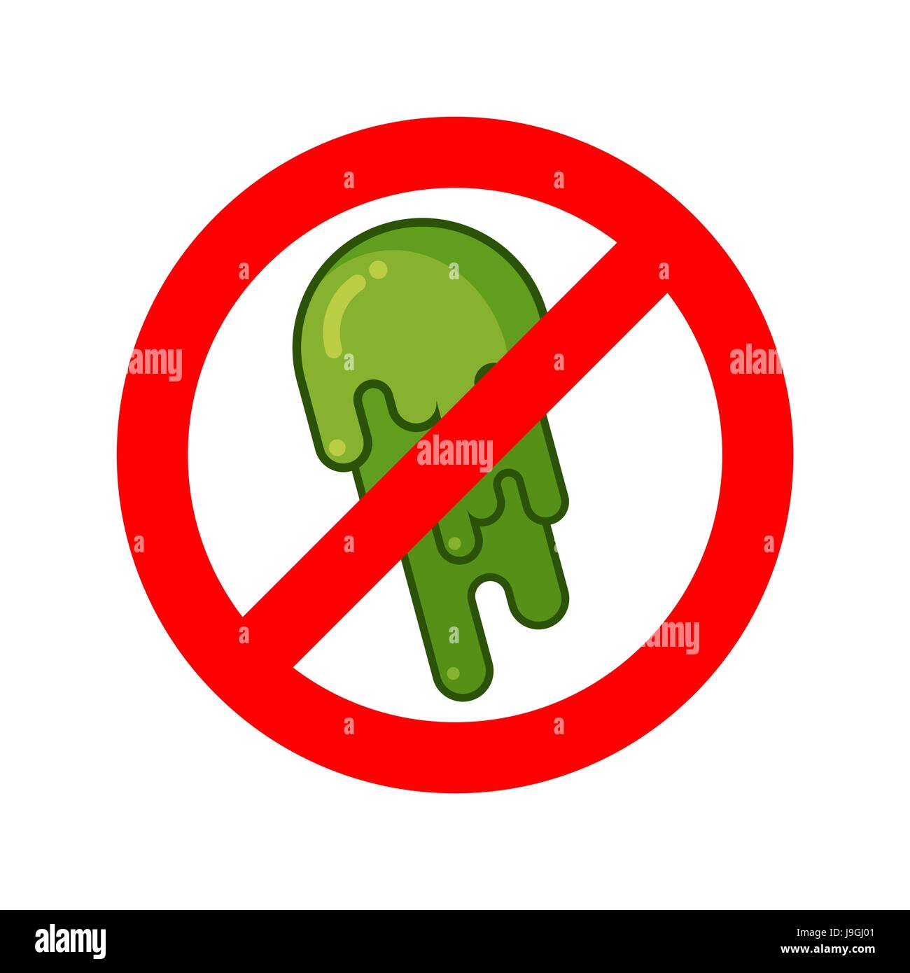 Stop snot. It is forbidden to pick nose. Red prohibition sign