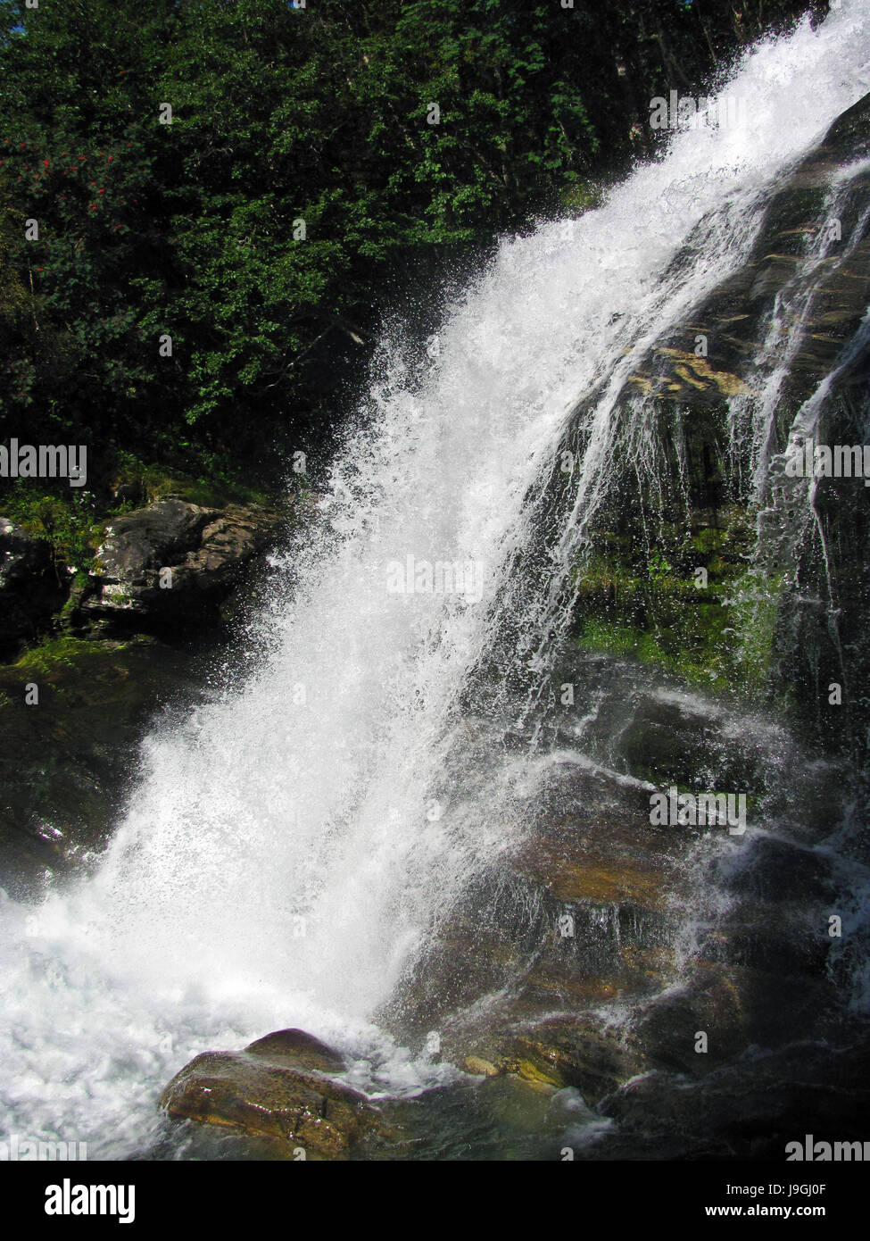 Waterfall, bottom view Stock Photo