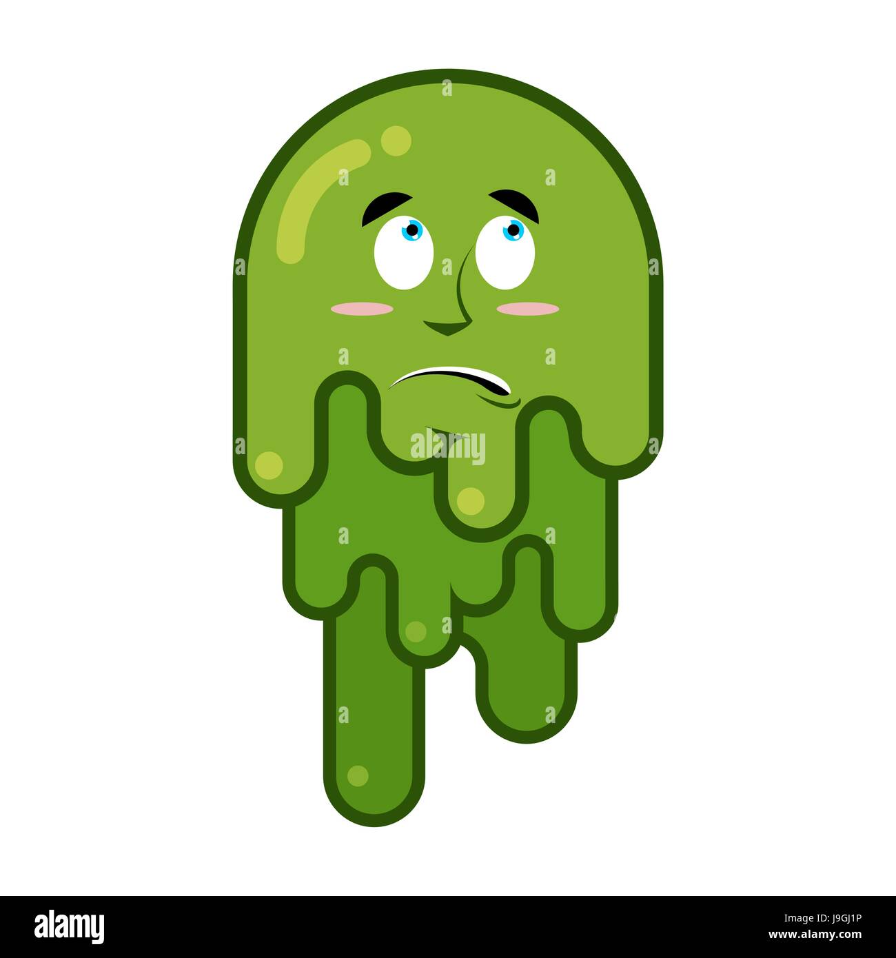 Surprised booger. Discouraged emotion snot. Big green wad of mucus