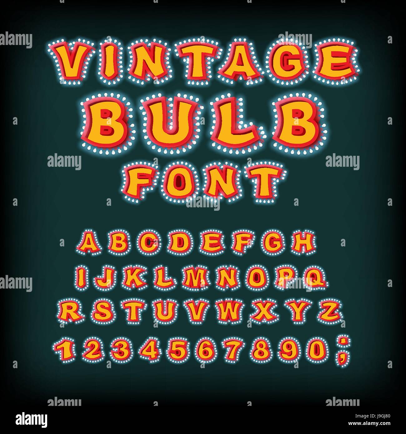 Theater lights alphabet Stock Vector Images Alamy