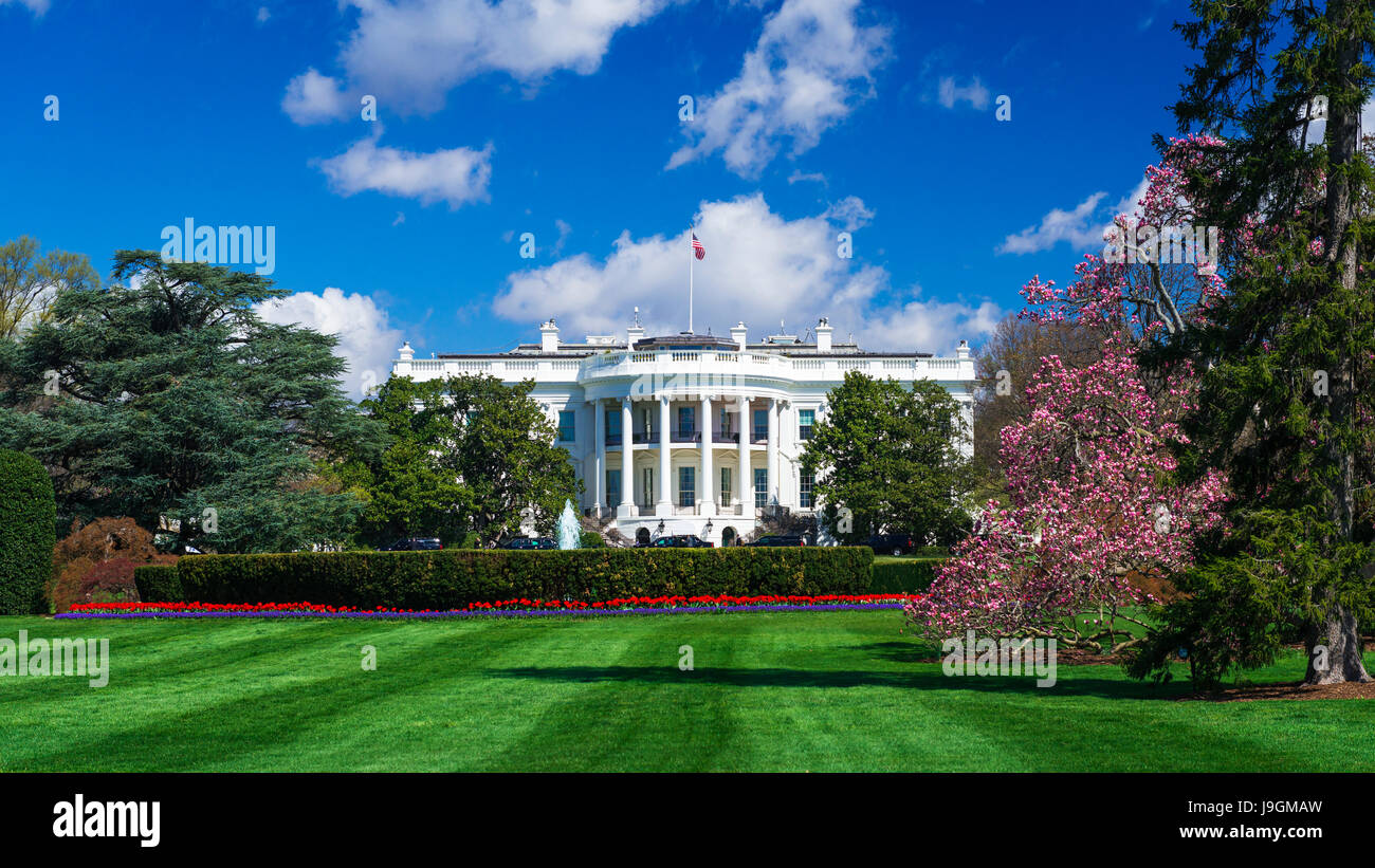 The White House and south lawn, Washington, DC USA Stock Photo - Alamy