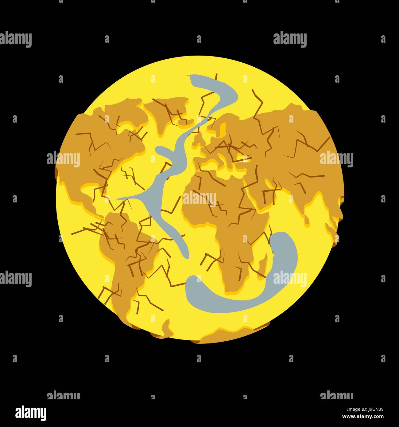 Drought cracked earth land Stock Vector Images - Alamy
