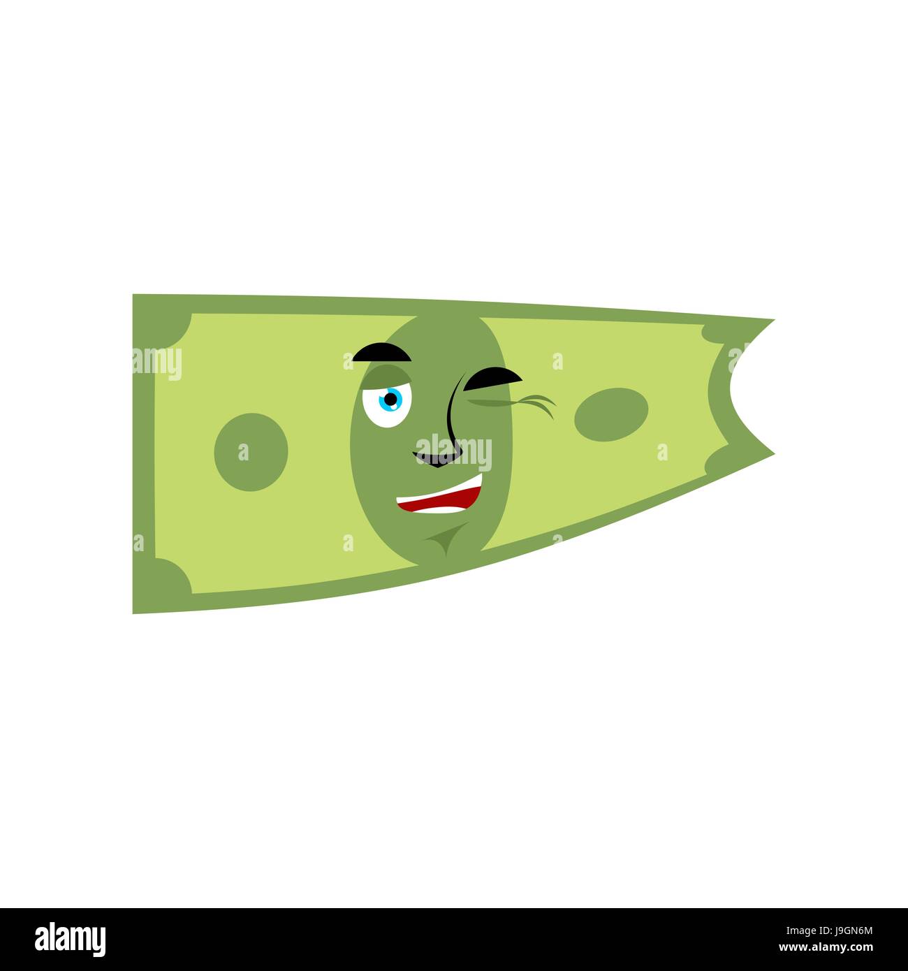 Cash Emoji Cheerful Dollar Isolated Stock Vector Cash Emoji Cheerful Dollar Isolated Stock Vector